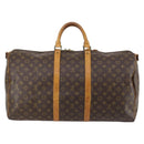 LOUIS VUITTON Monogram Keepall Bandouliere 55 Boston Bag M41414 LV Auth 146303-2