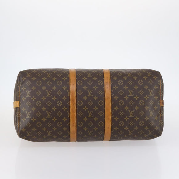 LOUIS VUITTON Monogram Keepall Bandouliere 55 Boston Bag M41414 LV Auth 146303