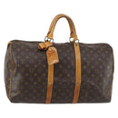LOUIS VUITTON Monogram Keepall 50 Boston Bag M41426 LV Auth 146305-1