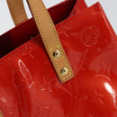 LOUIS VUITTON Monogram Vernis Reade PM Hand Bag Red Rouge M91088 LV Auth 146322-9