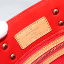 LOUIS VUITTON Monogram Vernis Reade PM Hand Bag Red Rouge M91088 LV Auth 146322-10