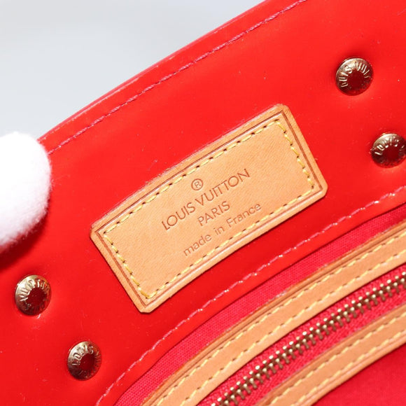 LOUIS VUITTON Monogram Vernis Reade PM Hand Bag Red Rouge M91088 LV Auth 146322