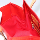 LOUIS VUITTON Monogram Vernis Reade PM Hand Bag Red Rouge M91088 LV Auth 146322-18