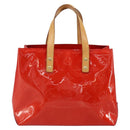 LOUIS VUITTON Monogram Vernis Reade PM Hand Bag Red Rouge M91088 LV Auth 146322-2