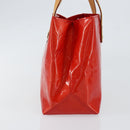 LOUIS VUITTON Monogram Vernis Reade PM Hand Bag Red Rouge M91088 LV Auth 146322-3