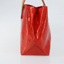 LOUIS VUITTON Monogram Vernis Reade PM Hand Bag Red Rouge M91088 LV Auth 146322-4