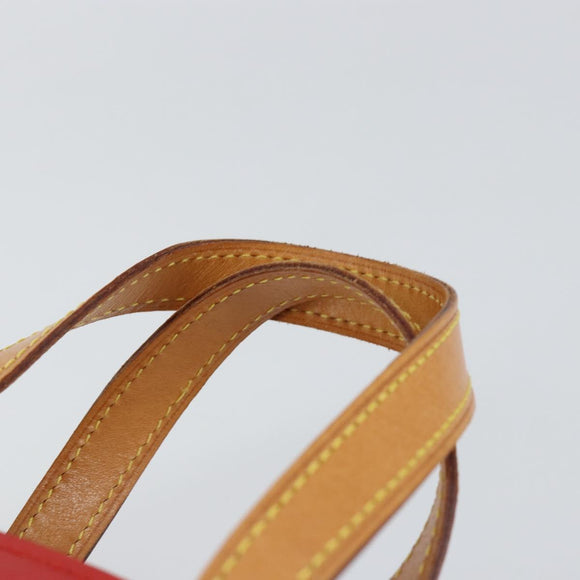 LOUIS VUITTON Monogram Vernis Reade PM Hand Bag Red Rouge M91088 LV Auth 146322