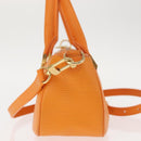 LOUIS VUITTON Epi Danura PM Bag 2Way Orange Mandarin M5891H LV Auth 146329-3