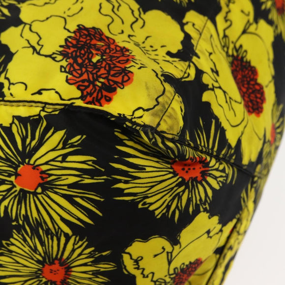 PRADA Tote Bag Nylon Yellow Silver Auth 146333