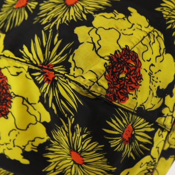 PRADA Tote Bag Nylon Yellow Silver Auth 146333