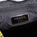 PRADA Tote Bag Nylon Yellow Silver Auth 146333-18