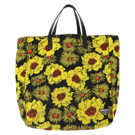 PRADA Tote Bag Nylon Yellow Silver Auth 146333 - 0