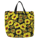 PRADA Tote Bag Nylon Yellow Silver Auth 146333-2