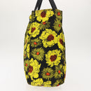 PRADA Tote Bag Nylon Yellow Silver Auth 146333-5