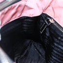 PRADA Quilted Chain Tote Bag Nylon Pink Silver Auth 146334-22