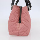 PRADA Quilted Chain Tote Bag Nylon Pink Silver Auth 146334-4