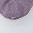 Salvatore Ferragamo Gancini Hand Bag Leather Purple Silver Auth 146336-14