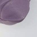 Salvatore Ferragamo Gancini Hand Bag Leather Purple Silver Auth 146336-15