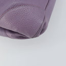 Salvatore Ferragamo Gancini Hand Bag Leather Purple Silver Auth 146336-16