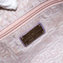 Salvatore Ferragamo Gancini Hand Bag Leather Purple Silver Auth 146336-19