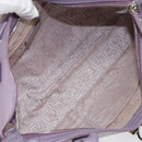 Salvatore Ferragamo Gancini Hand Bag Leather Purple Silver Auth 146336-11