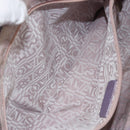 Salvatore Ferragamo Gancini Hand Bag Leather Purple Silver Auth 146336-22