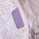 Salvatore Ferragamo Gancini Hand Bag Leather Purple Silver Auth 146336-12