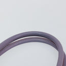 Salvatore Ferragamo Gancini Hand Bag Leather Purple Silver Auth 146336-8