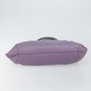 Salvatore Ferragamo Gancini Hand Bag Leather Purple Silver Auth 146336-5