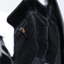 Salvatore Ferragamo Gancini Hand Bag Enamel 2way Black Gold Auth 146337-18