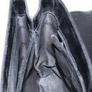 Salvatore Ferragamo Gancini Hand Bag Enamel 2way Black Gold Auth 146337-19