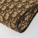 Christian Dior Trotter Canvas Shoulder Bag Beige Gold Auth 146342-10