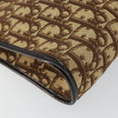 Christian Dior Trotter Canvas Shoulder Bag Beige Gold Auth 146342-11