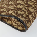 Christian Dior Trotter Canvas Shoulder Bag Beige Gold Auth 146342-13