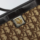 Christian Dior Trotter Canvas Shoulder Bag Beige Gold Auth 146342-14