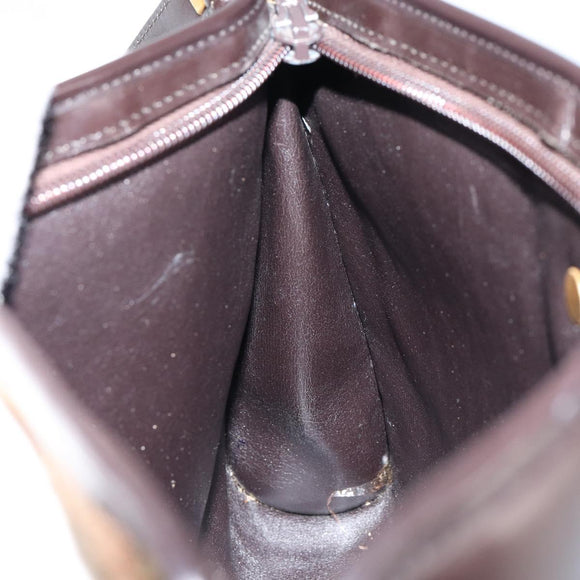 Christian Dior Trotter Canvas Shoulder Bag Beige Gold Auth 146342