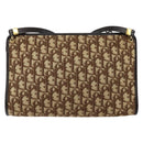 Christian Dior Trotter Canvas Shoulder Bag Beige Gold Auth 146342-3