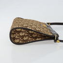 Christian Dior Trotter Canvas Shoulder Bag Beige Gold Auth 146342-4