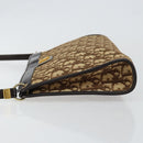 Christian Dior Trotter Canvas Shoulder Bag Beige Gold Auth 146342-5