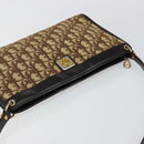 Christian Dior Trotter Canvas Shoulder Bag Beige Gold Auth 146342-6