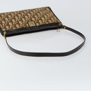 Christian Dior Trotter Canvas Shoulder Bag Beige Gold Auth 146342-7