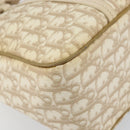 Christian Dior Trotter Canvas Romantic Chain Bag PVC Beige Silver Auth 146344-11