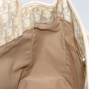 Christian Dior Trotter Canvas Romantic Chain Bag PVC Beige Silver Auth 146344-17
