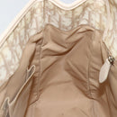 Christian Dior Trotter Canvas Romantic Chain Bag PVC Beige Silver Auth 146344-18