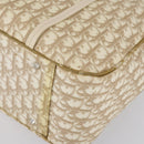 Christian Dior Trotter Canvas Romantic Chain Bag PVC Beige Silver Auth 146345-9