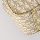 Christian Dior Trotter Canvas Romantic Chain Bag PVC Beige Silver Auth 146345-16