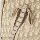 Christian Dior Trotter Canvas Romantic Chain Bag PVC Beige Silver Auth 146345-17