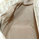 Christian Dior Trotter Canvas Romantic Chain Bag PVC Beige Silver Auth 146345-18