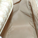 Christian Dior Trotter Canvas Romantic Chain Bag PVC Beige Silver Auth 146345-19