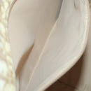 Christian Dior Trotter Canvas Romantic Chain Bag PVC Beige Silver Auth 146345-21